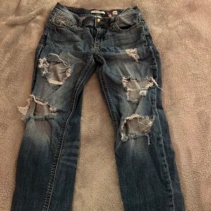 SP Black Light wash lowrise ripped denim jeans